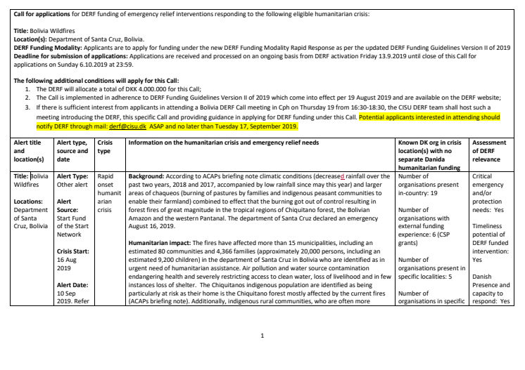 19-016-RO Bolivia Wildfires Call 