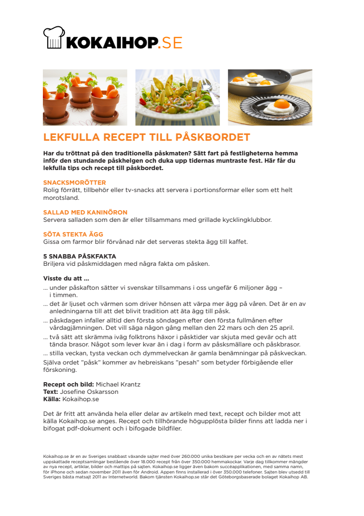 Lekfulla recept till påskbordet 