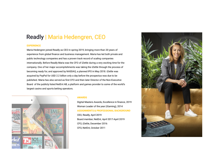 Maria Hedengren_CEO_Readly_Biography
