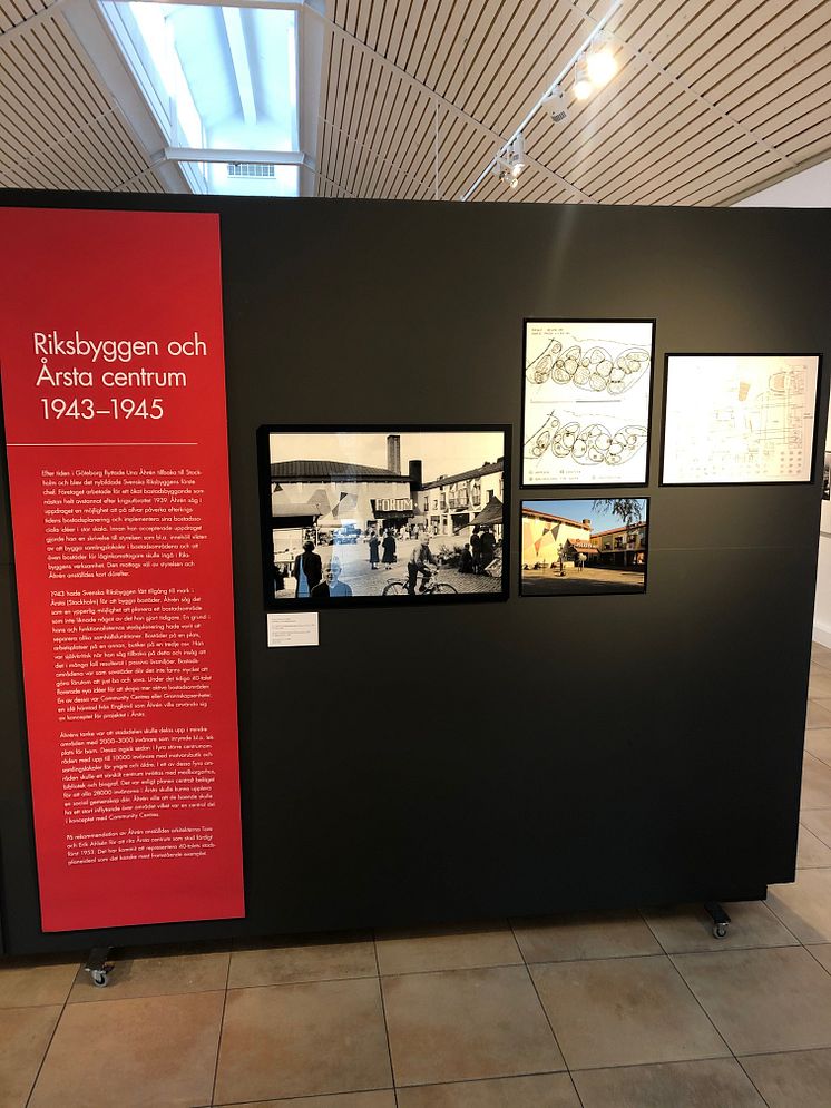 Del av utställningen om Uno Åhrén på Rackstadmuseet.