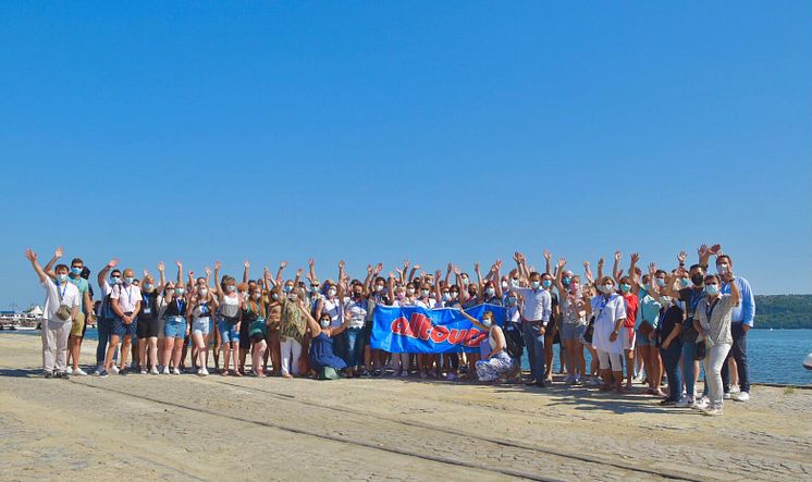 Expedienten am Strand in Varna