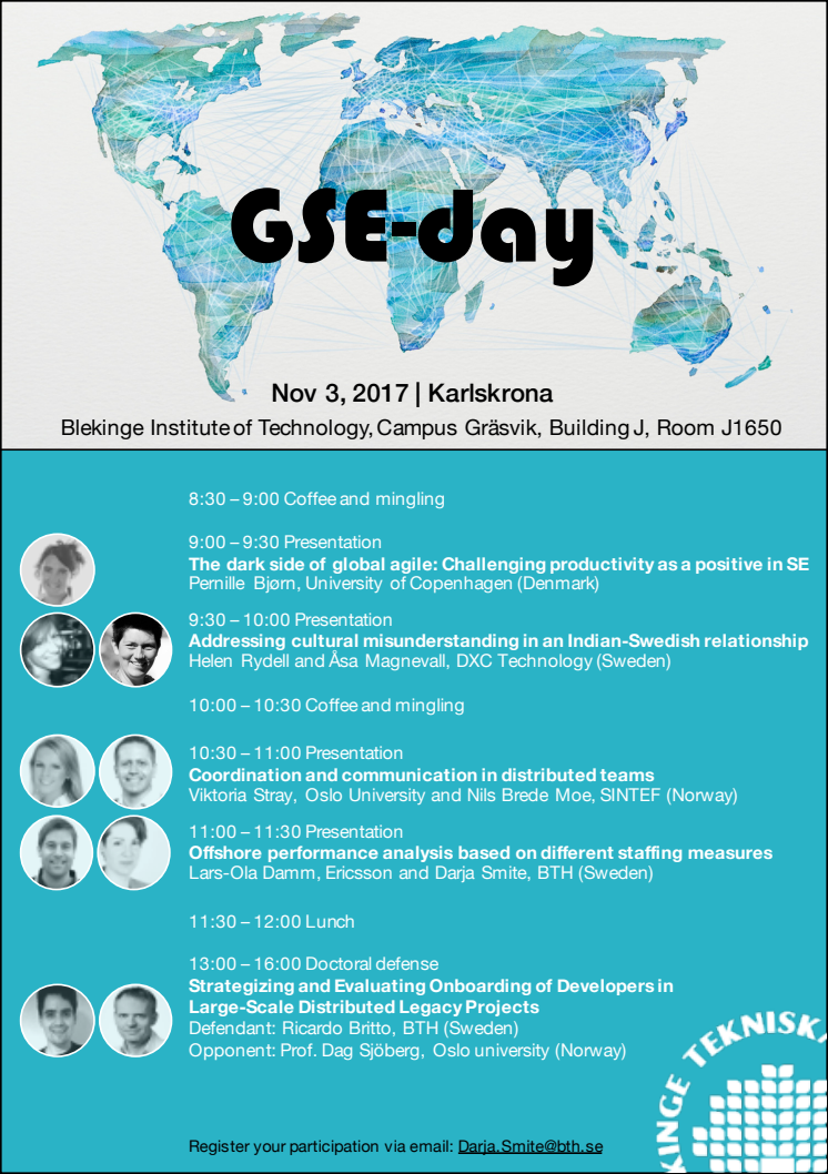 Program för Global Softare Engineering day