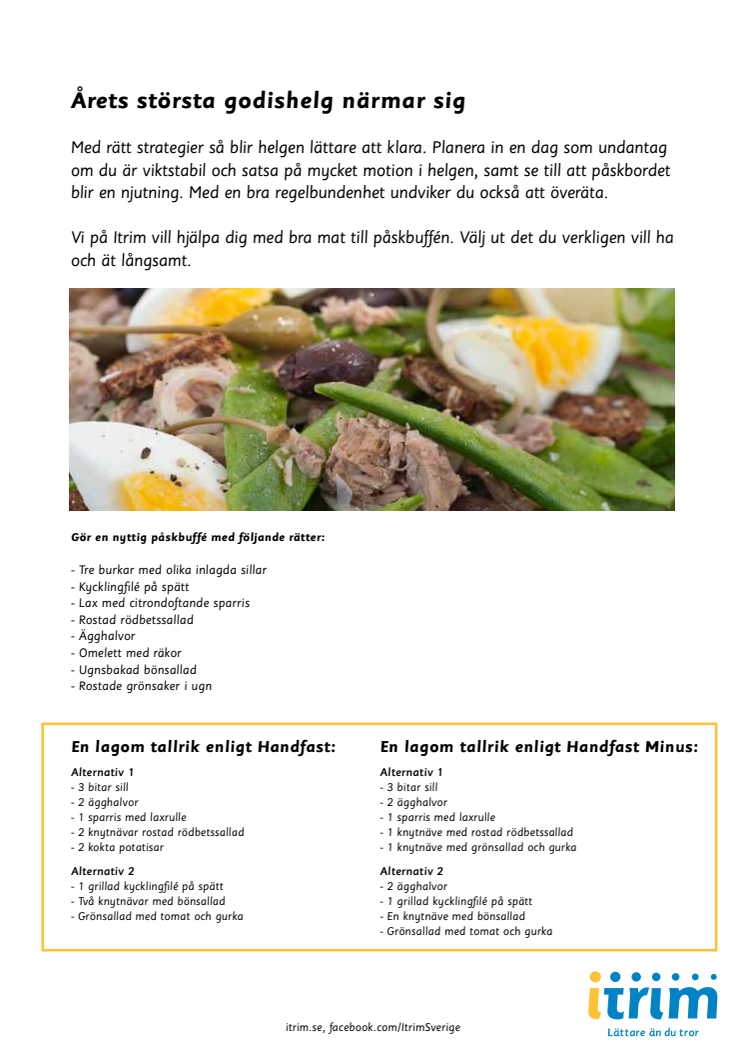 Itrim bjuder på lätta recept till påskbuffén
