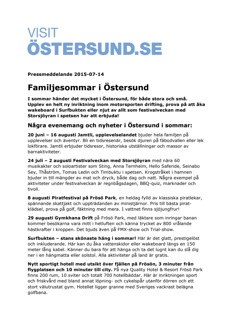 Familjesommar i Östersund