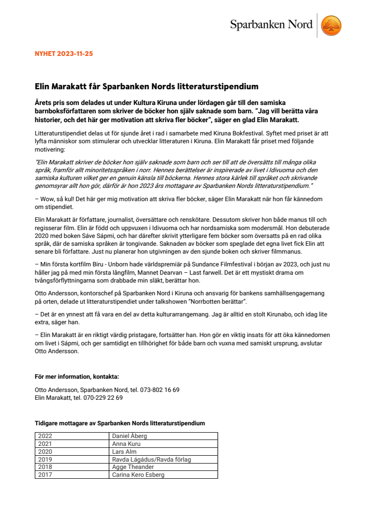 Elin Marakatt får Sparbanken Nords litteraturstipendium.pdf