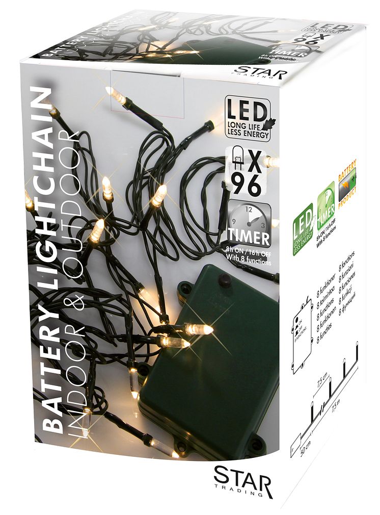 Batteridriven ljusslinga med LED förpackningen