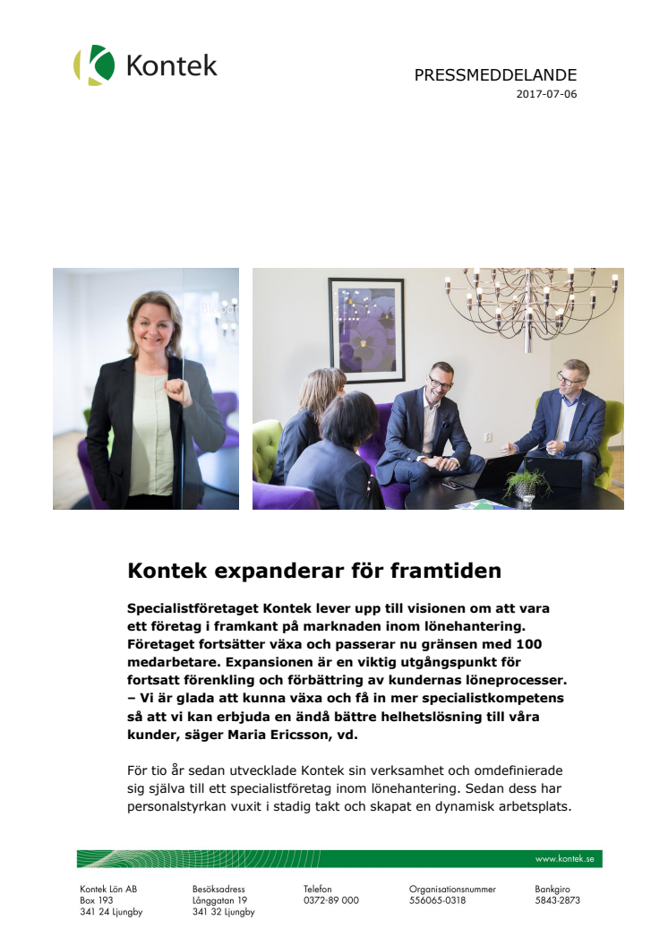 Kontek expanderar för framtiden