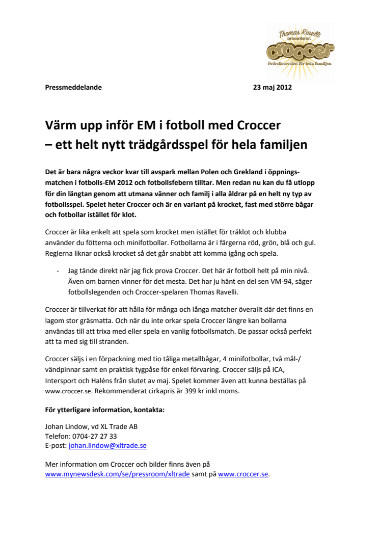 Värm upp inför EM i fotboll med Croccer – ett helt nytt trädgårdsspel för hela familjen