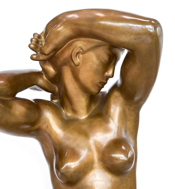 Udsnit-Kai Nielsen- "Aarhuspigen", 1921. Signeret Bronze. H. 173..jpg