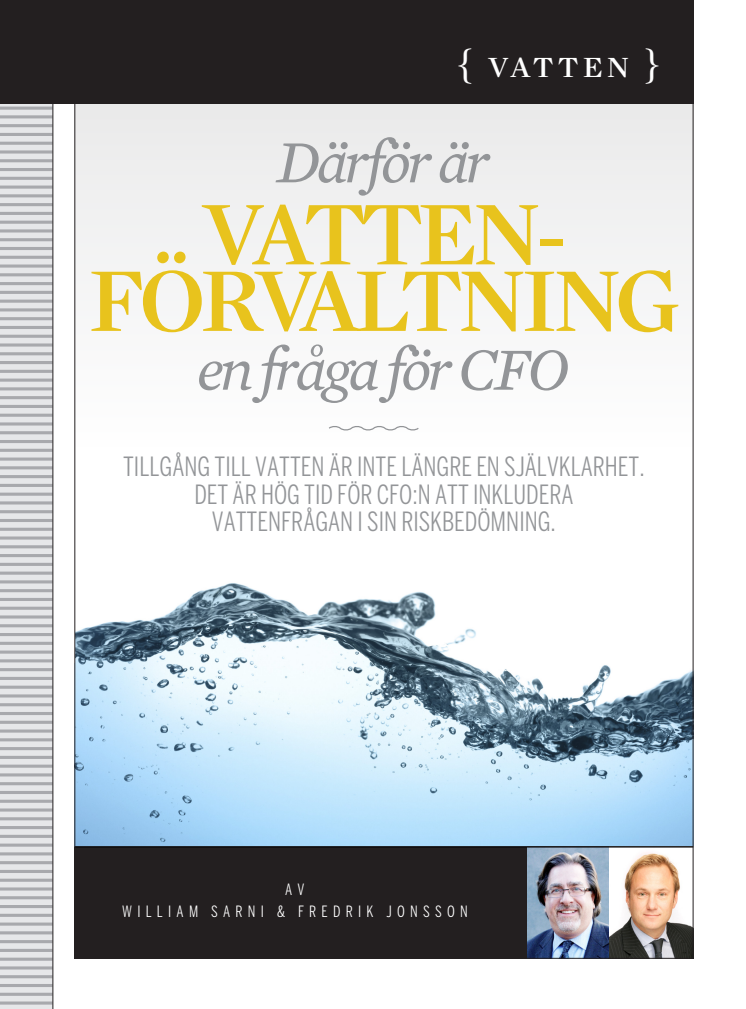 Därför är vattenförvaltning en fråga för CFO