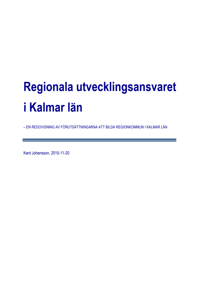 Regionala utvecklingsansvaret i Kalmar län