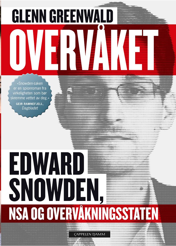 Omslag: Glenn Greenwald. Overvåket. Edward Snowden, NSA og overvåkningsstaten