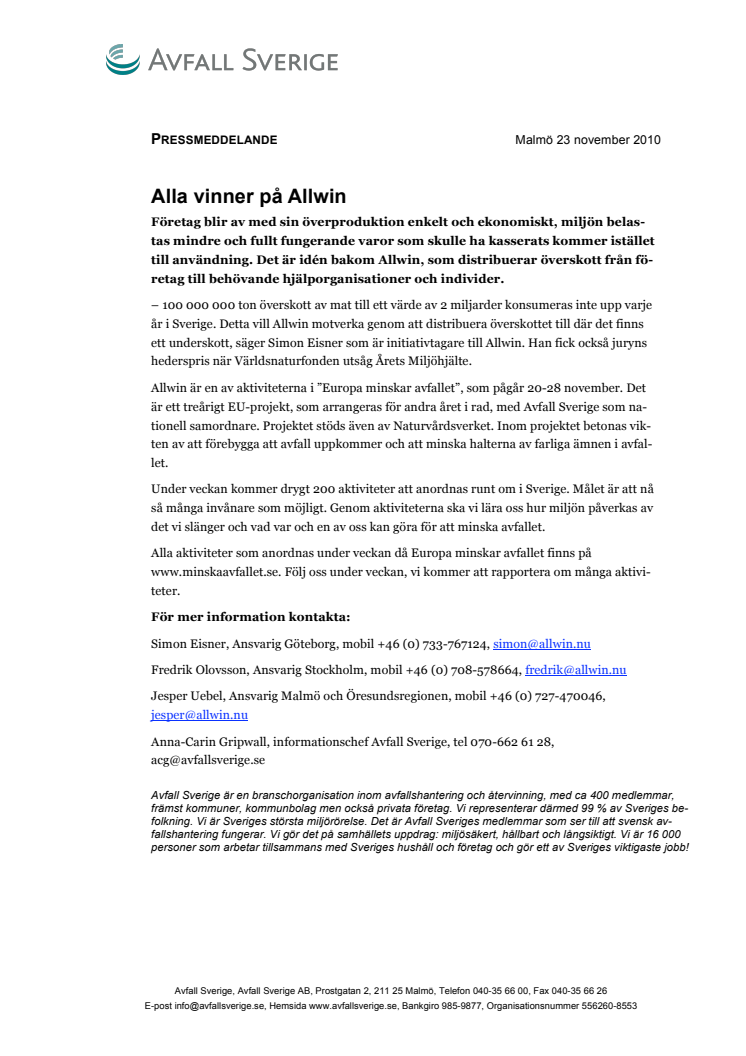 Alla vinner på Allwin