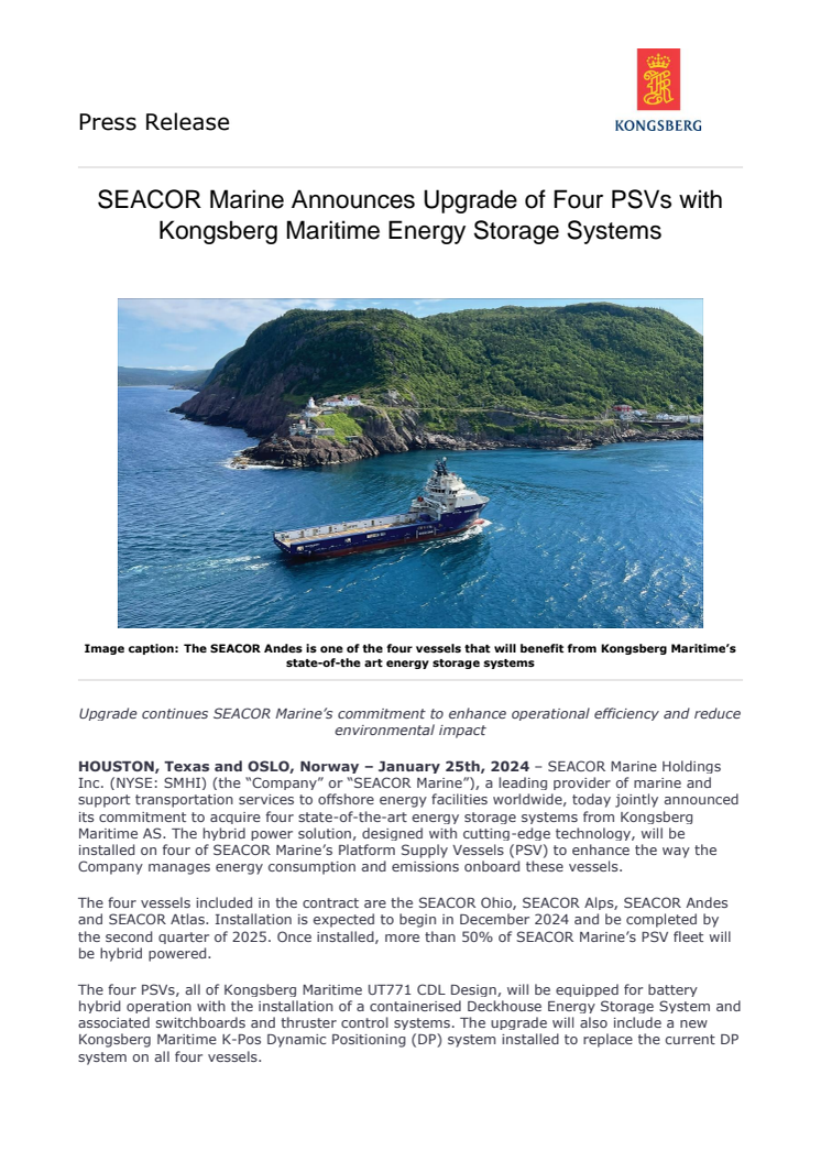 SEACOR Marine Announces Upgrade of Four PSVs with Kongsberg Maritime Energy Storage Systems.pdf