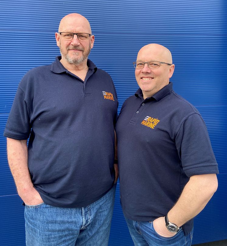 Rapid Marine Managing Director Mike Evers (left) and Sales Manager Neal Phillips