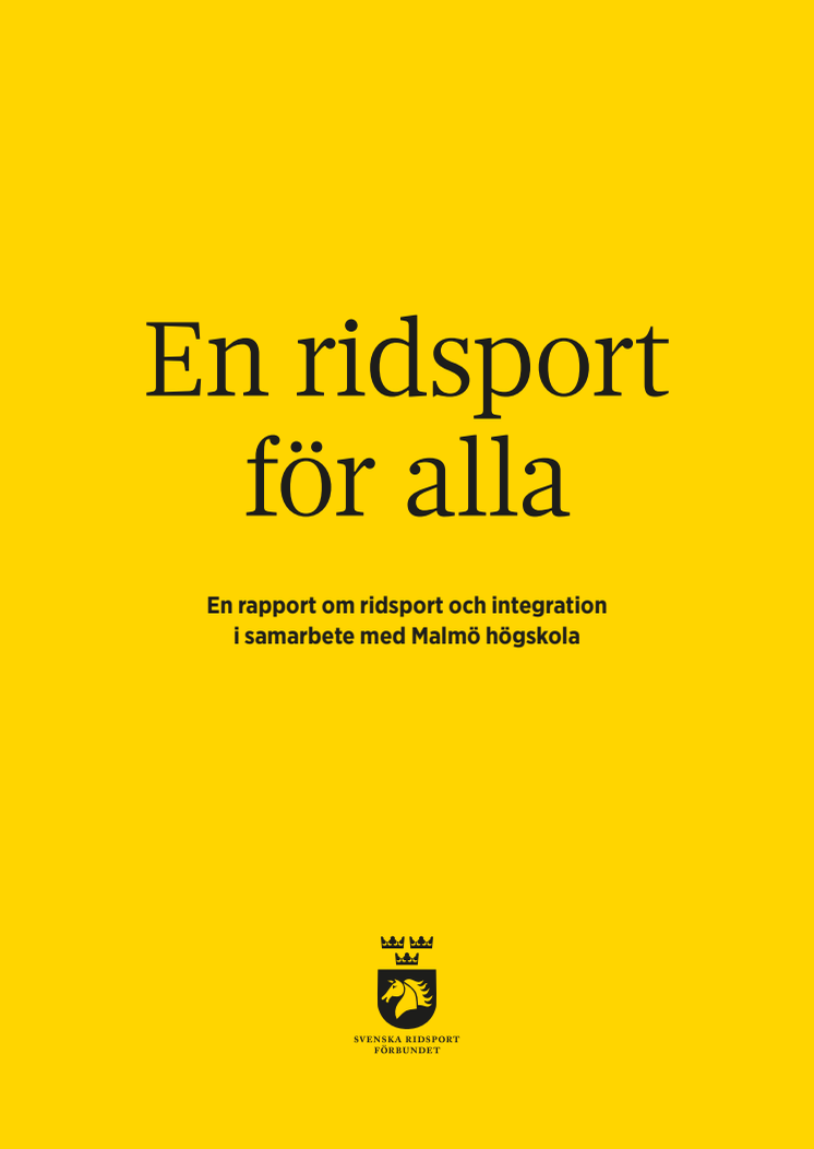 Ny rapport om ridsport och integration
