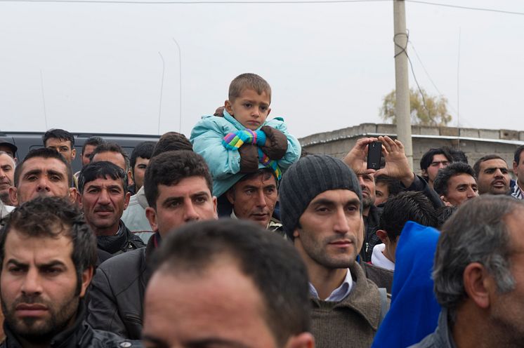 Över 4,7 miljoner människor har flytt från Syrien. Här ett foto från Kawrgosik flyktingläger nära Erbil.