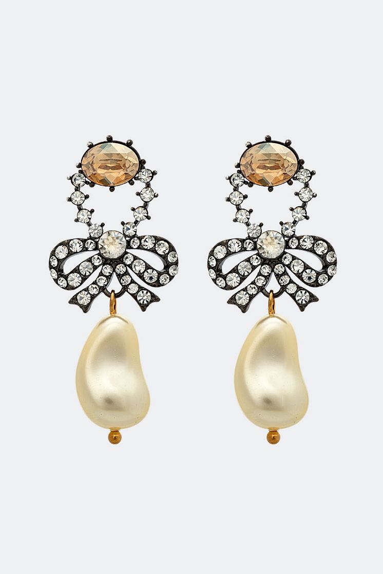 Marie Antoinette pearl earrings - Crystal - 899 kr