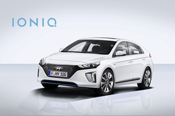 Hyundai IONIQ Hybrid skrått forfra (venstre)