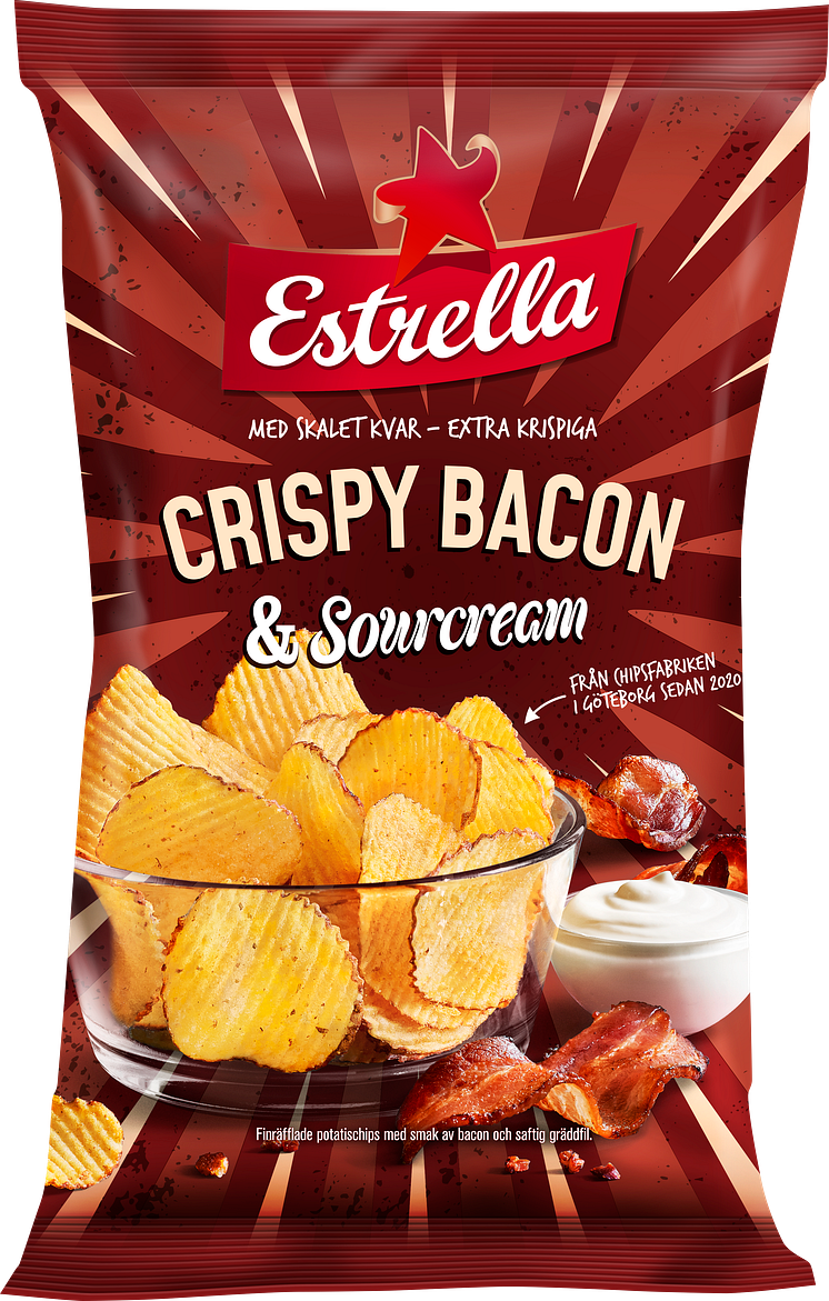 Crispy Bacon & Sourcream från Estrella, nyhet vecka 4 2020