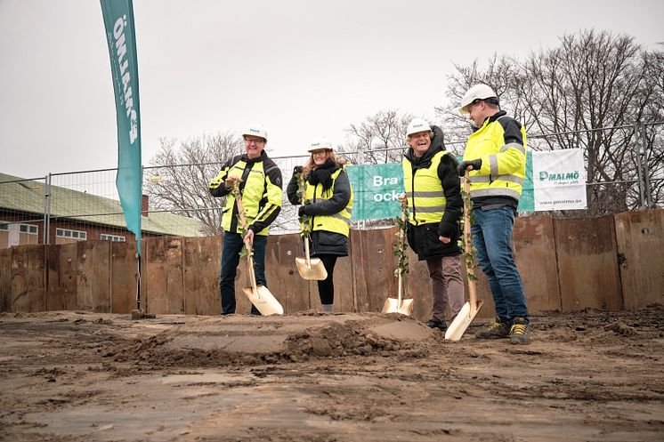 Första spadtaget i Sege Park, dec 2020