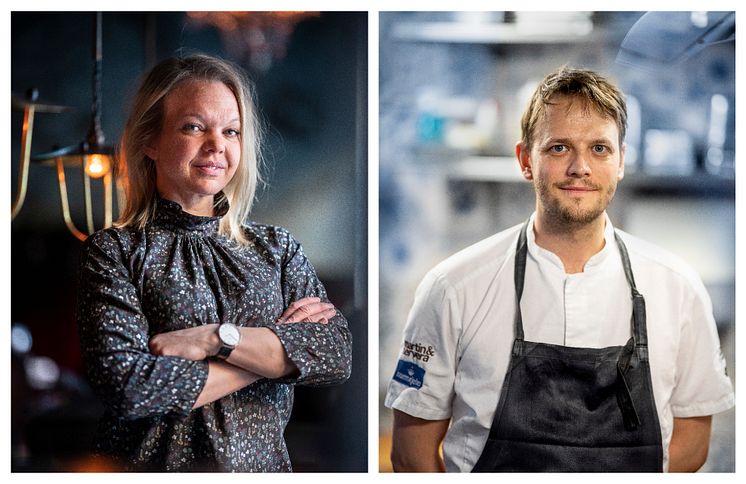 Lison Westermark, restaurangchef, och Olof Håsteen, köksmästare på Gotthards Krog