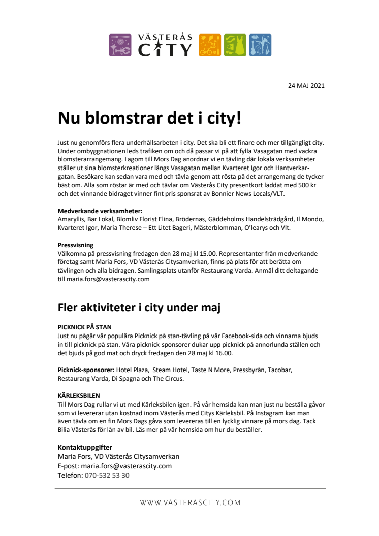 Nu blomstrar det i city!