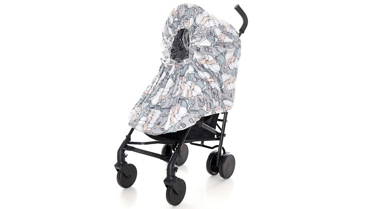 Barnvagnsmarschen-regnskydd på barnvagn