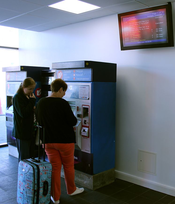 Ticket machines in the new concourse