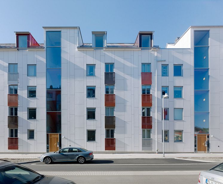 BRF Nidingen i Kungsbacka med fasadskivan Cembrit Patina.