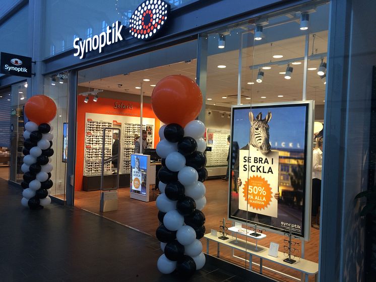 Synoptiks nya butik i Sickla Köpcenter