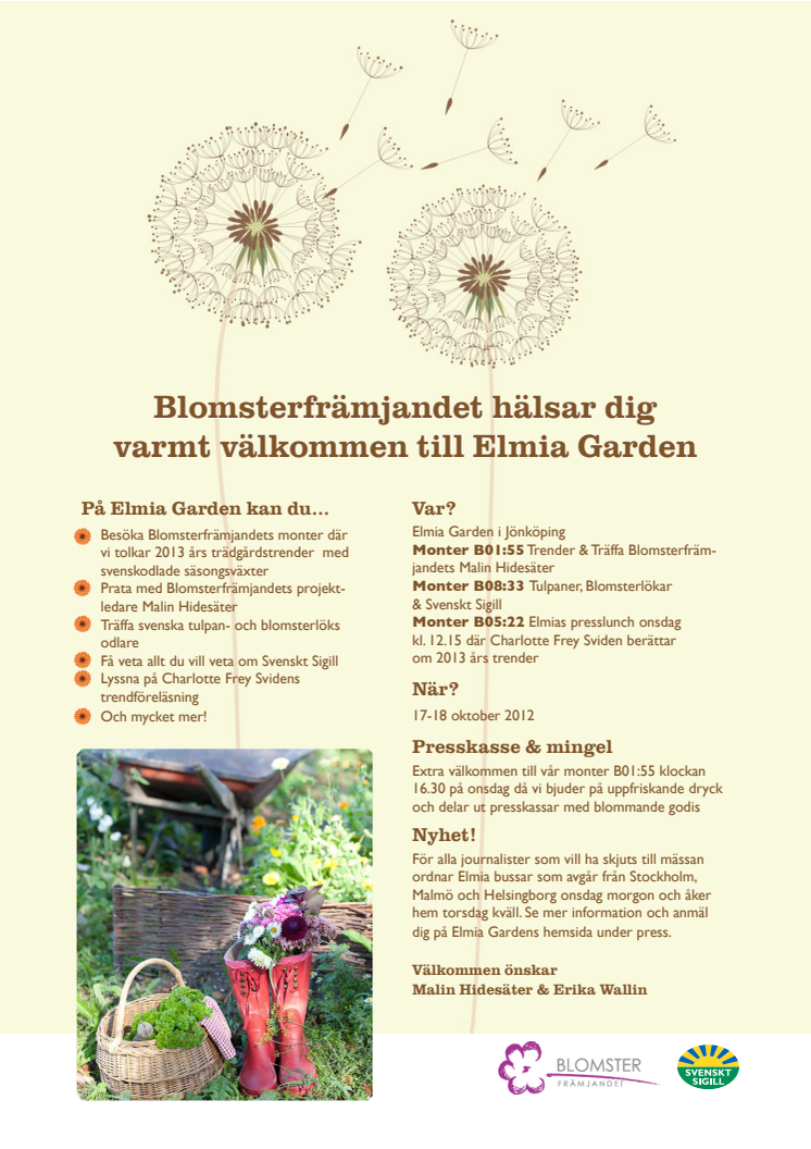 Inbjudan till Elmia Garden 2012