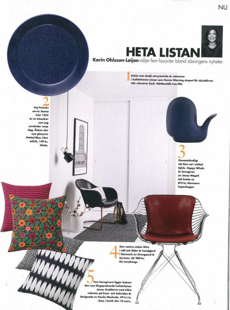 Heta listan Elle Decoration nr 1, 2017.