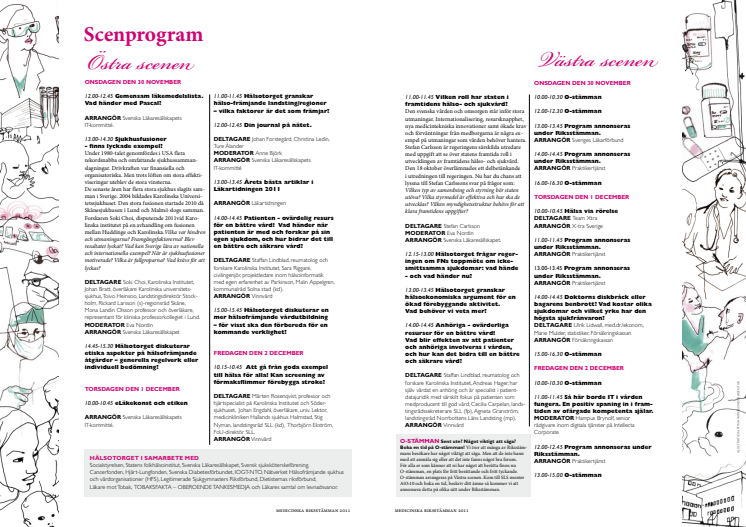 Scenprogram Medicinska Riksstämman