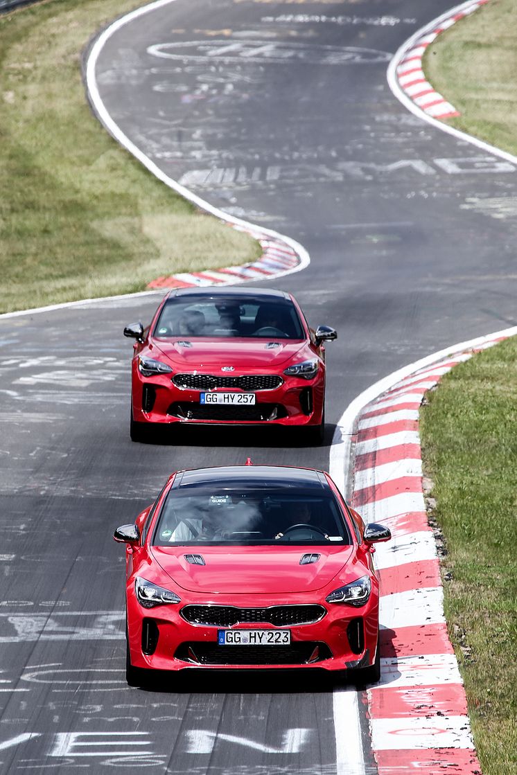 KIA Stinger testing at Nurburgring