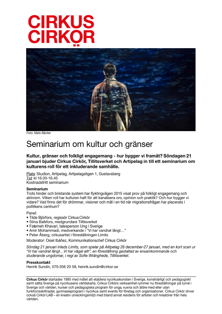 Seminarium om kultur och gränser 