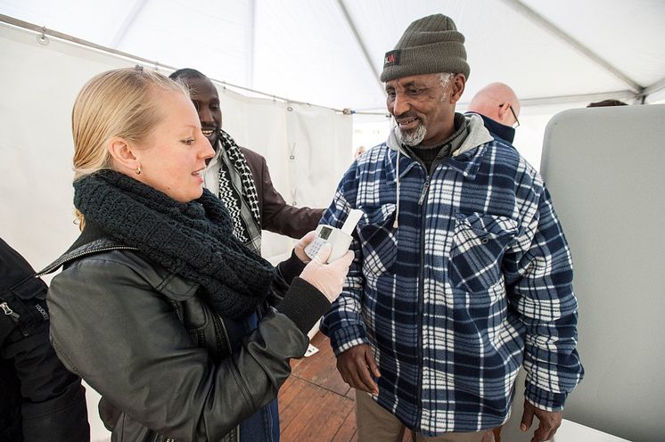 Lungfunktionstest på Rinkeby torg