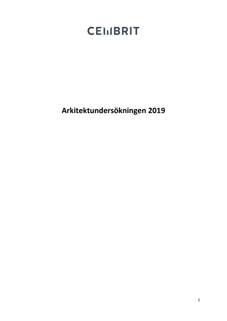 Arkitektundersökningen 2019