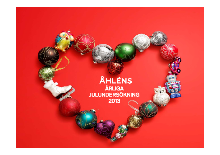 Åhléns julundersökning 2013: I år barrar inte julgranarna