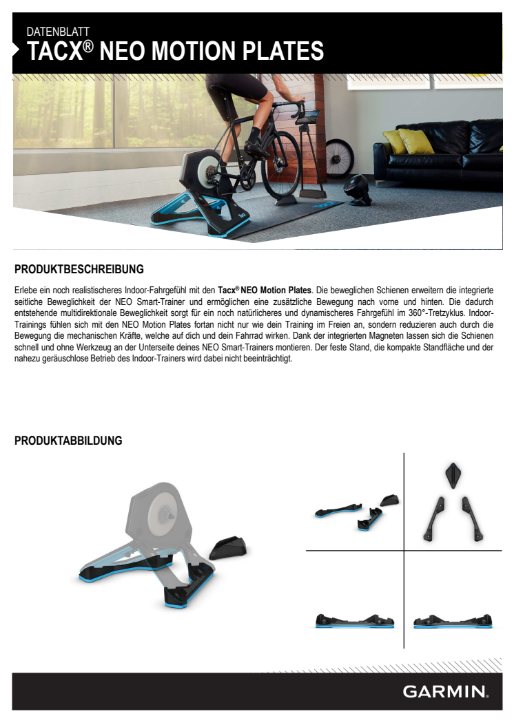 Garmin Datenblatt Tacx NEO Motion Plates CH