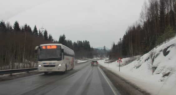 Ekspressbuss i fart