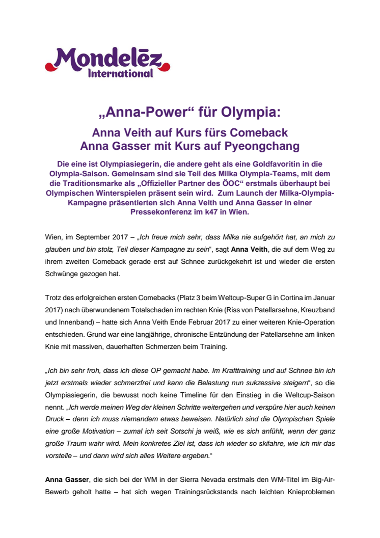„Anna-Power“ für Olympia: Anna Veith auf Kurs fürs Comeback - Anna Gasser mit Kurs auf Pyeongchang