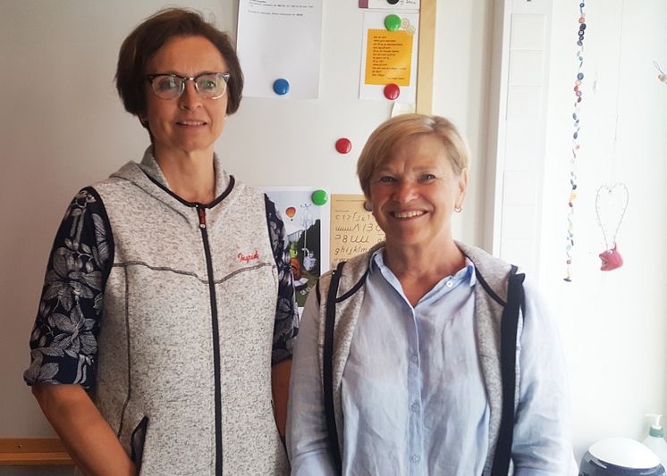 Ingrid Olsson och Karin Svensson, sjukhuslärare på Norrlands universitetssjukhus.