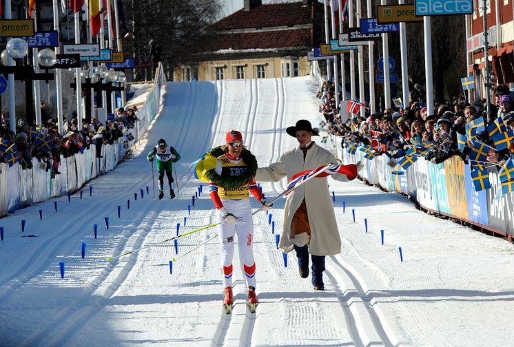 Vibeke Skofterud vann som första norska dam någonsin Vasaloppets damklass.