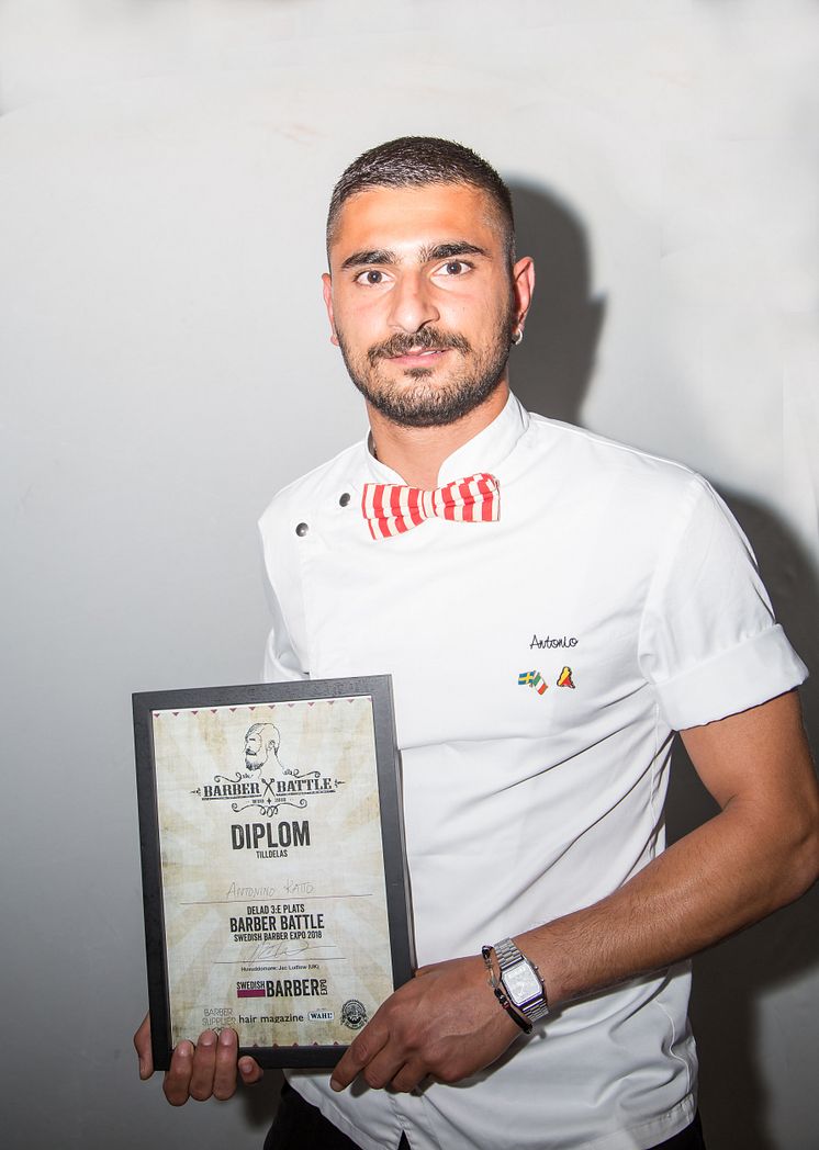 Antonino Ratto, The Barber, finalist i Årets barberare 2018