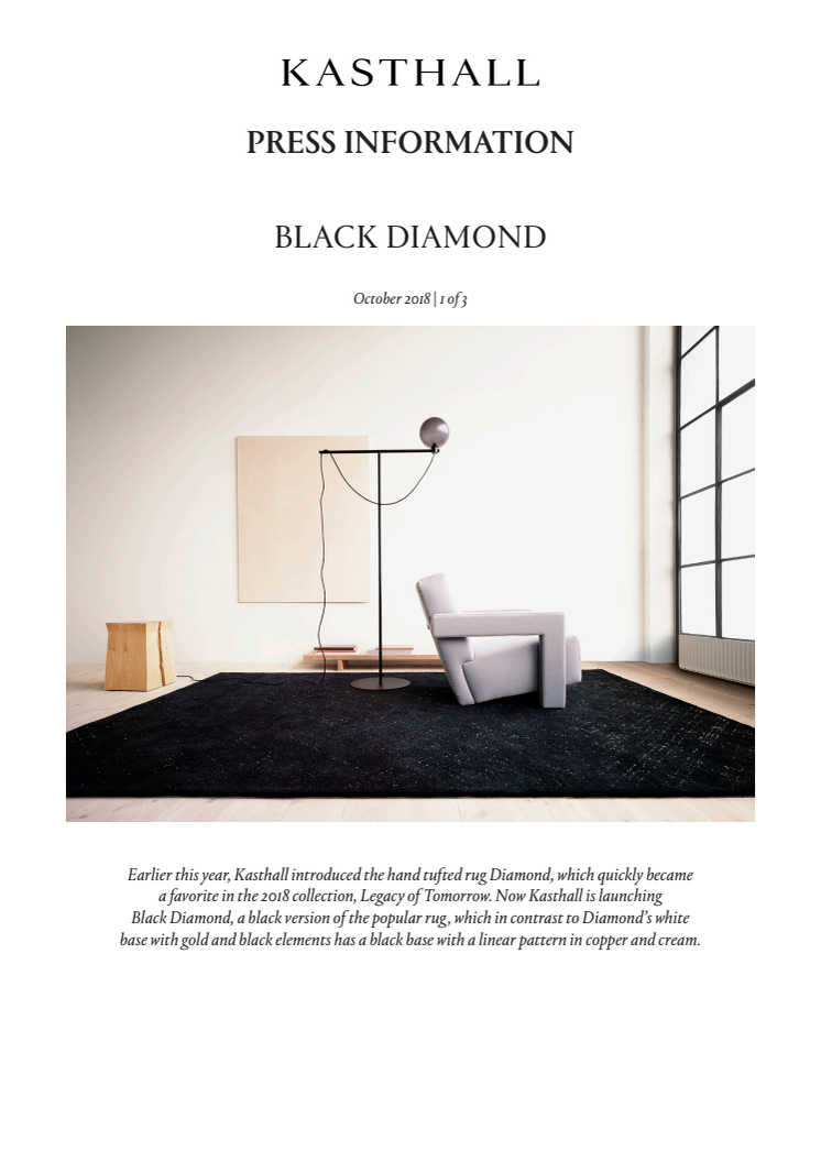 KASTHALL INTRODUCES A BLACK DIAMOND