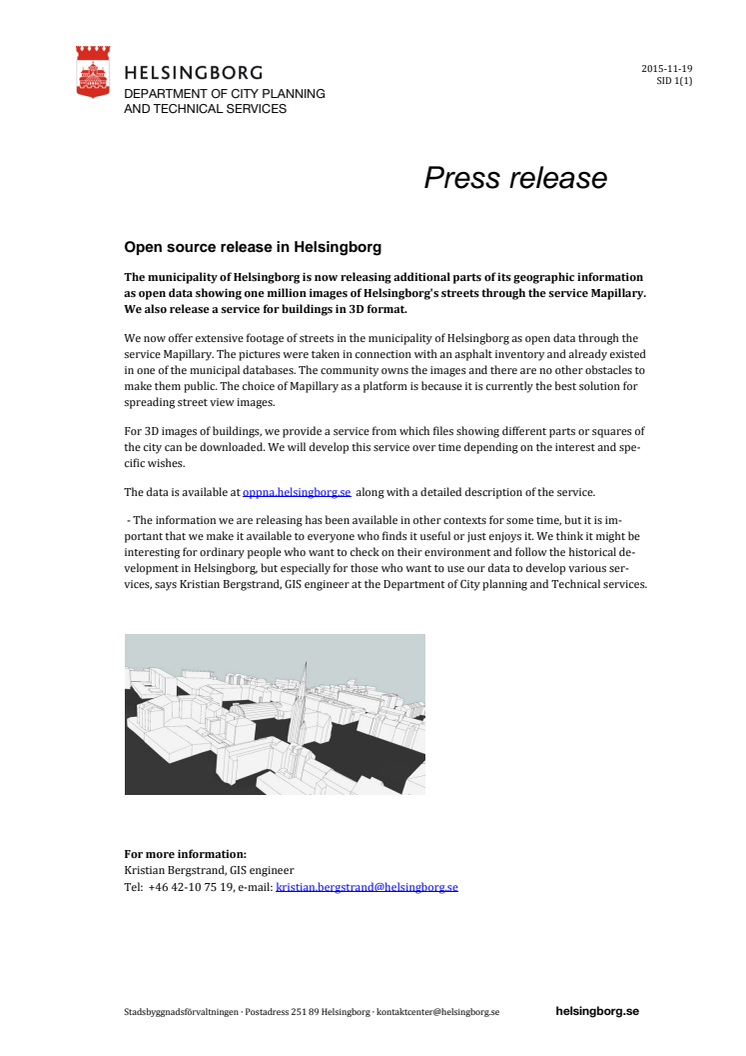 Press release in English