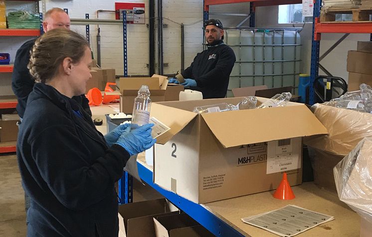 Horsham maintenance depot has beenturned into a bottling plant for hand sanitiser