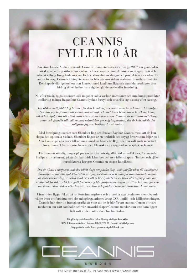 CEANNIS FYLLER 10 ÅR