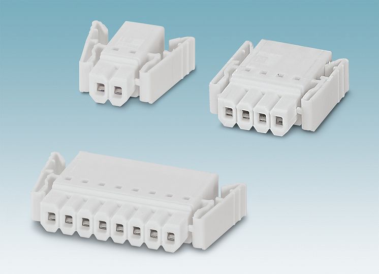 White PCB terminal blocks for LED applications